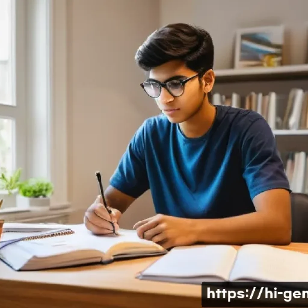 족보 관련 강의 - **Prompt 1: Focused Goal Setting and Planning**
"A diligent and ambitious young Indian male stud...